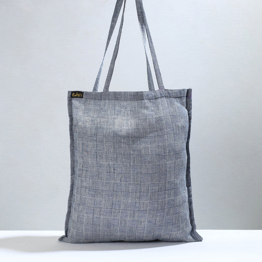 Grey - Jhiri Pure Handloom Cotton Jhola Bag 44
