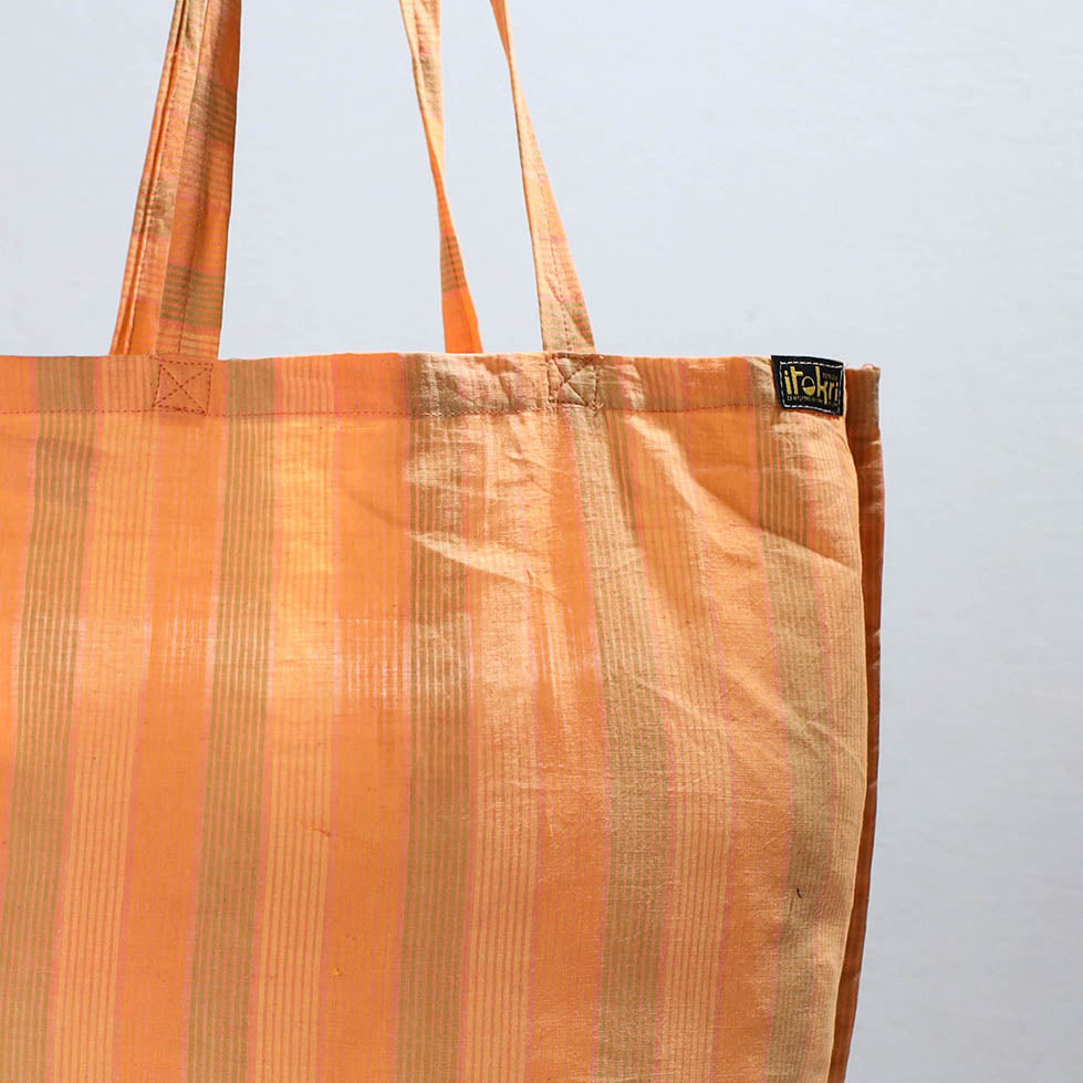 Orange - Jhiri Pure Handloom Cotton Jhola Bag 45