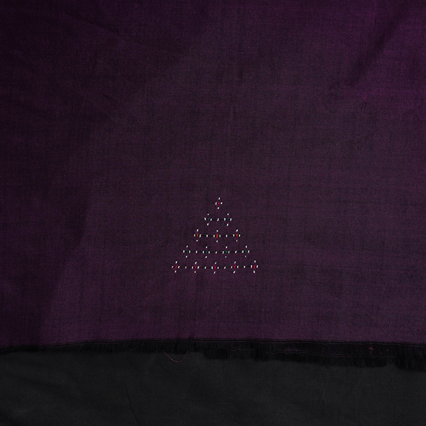 Purple - Handwoven Cotton Tangaliya Kurta Material 02