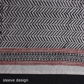  Black Natural Dyed Cotton Bagh Print Kurta Material