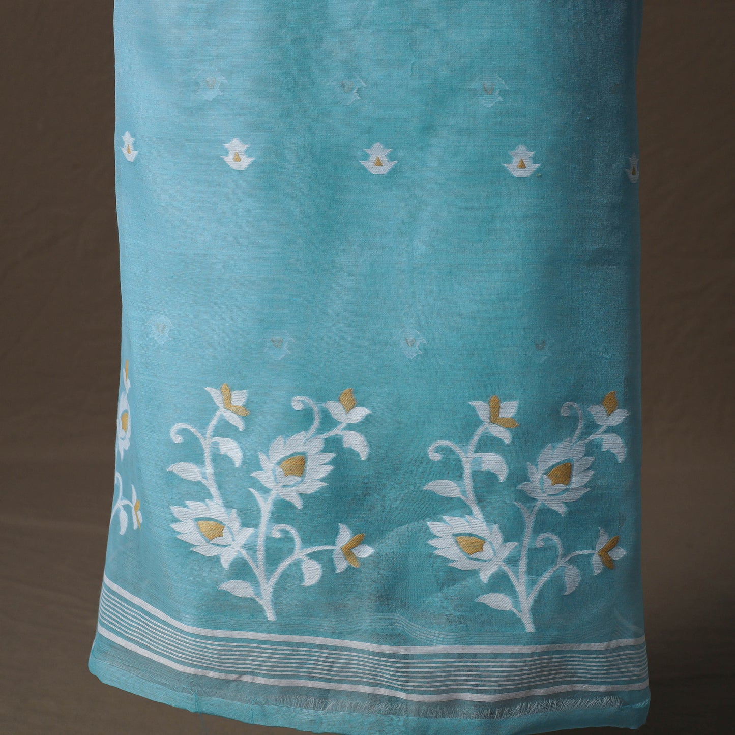 Phulia Jamdani Silk Cotton 2pc Unstitched Dress Material Kurta Set 36