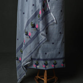 Jamdani Silk Cotton 2pc Unstitched Dress Material Kurta Set 24