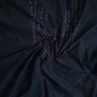 Black - Handwoven Cotton Tangaliya Kurta Material 05