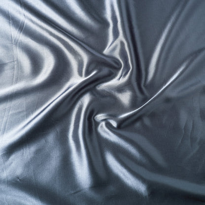 Dark Grey - Mashru Silk Plain Dyed Fabric (Width - 46 in)