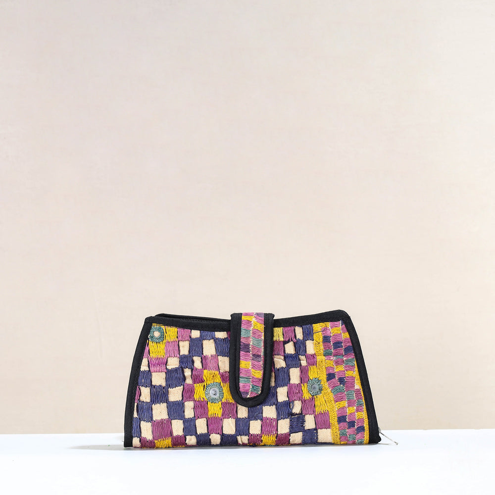 kutch embroidery clutch