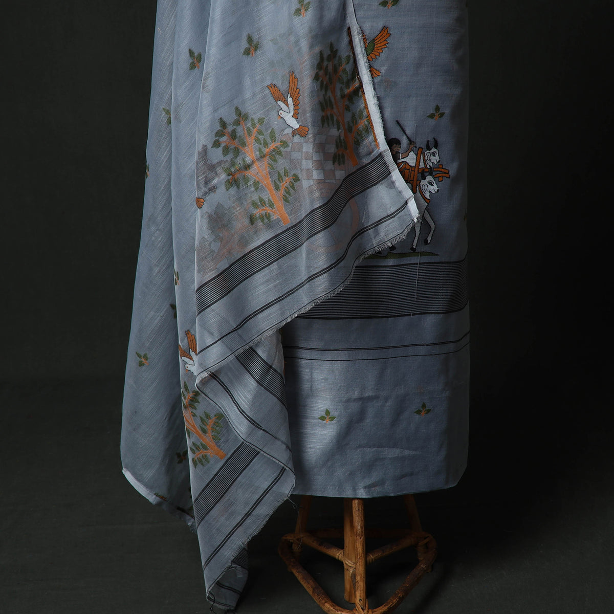 Jamdani Silk Cotton 2pc Unstitched Dress Material Kurta Set 26