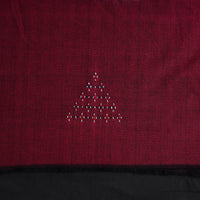 Maroon - Handwoven Cotton Tangaliya Kurta Material 08