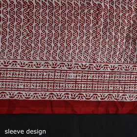  Red Natural Dyed Cotton Bagh Print Kurta Material