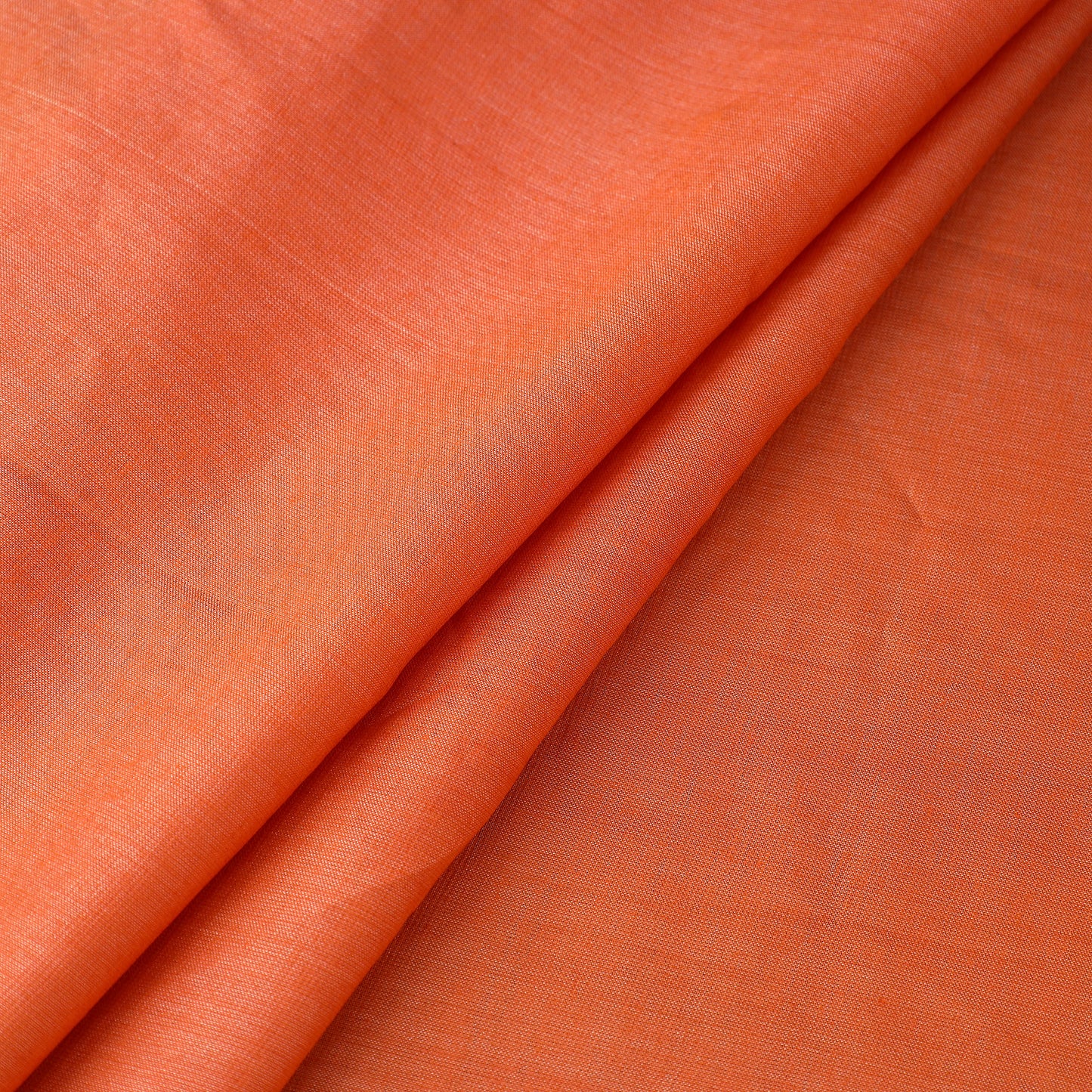 Orange Vidarbha Handloom Tussar Silk Cotton Fabric