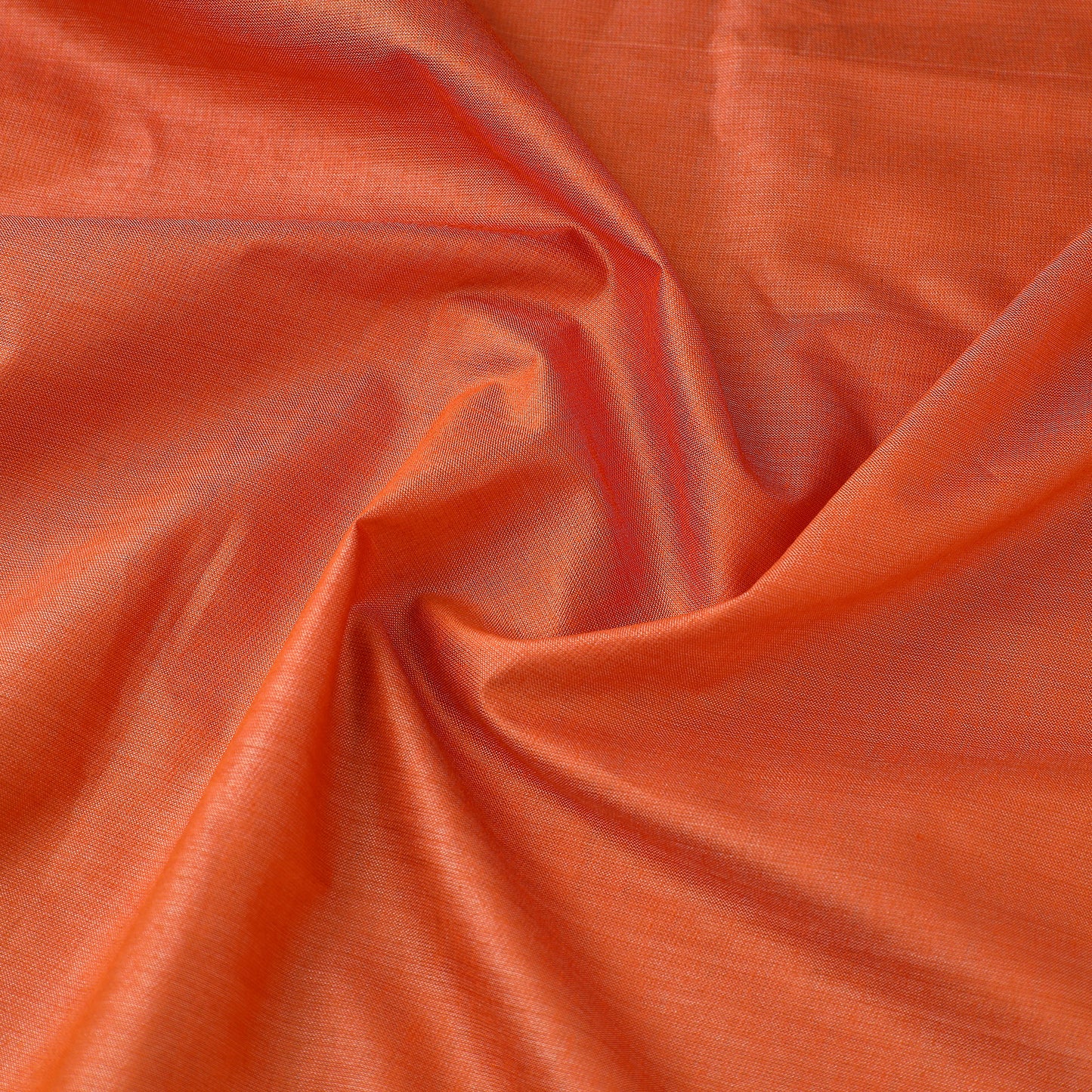 Orange Vidarbha Handloom Tussar Silk Cotton Fabric