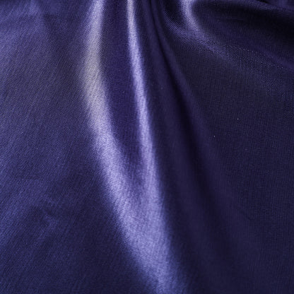 Dark Purple - Mashru Silk Plain Dyed Fabric (Width - 46 in)