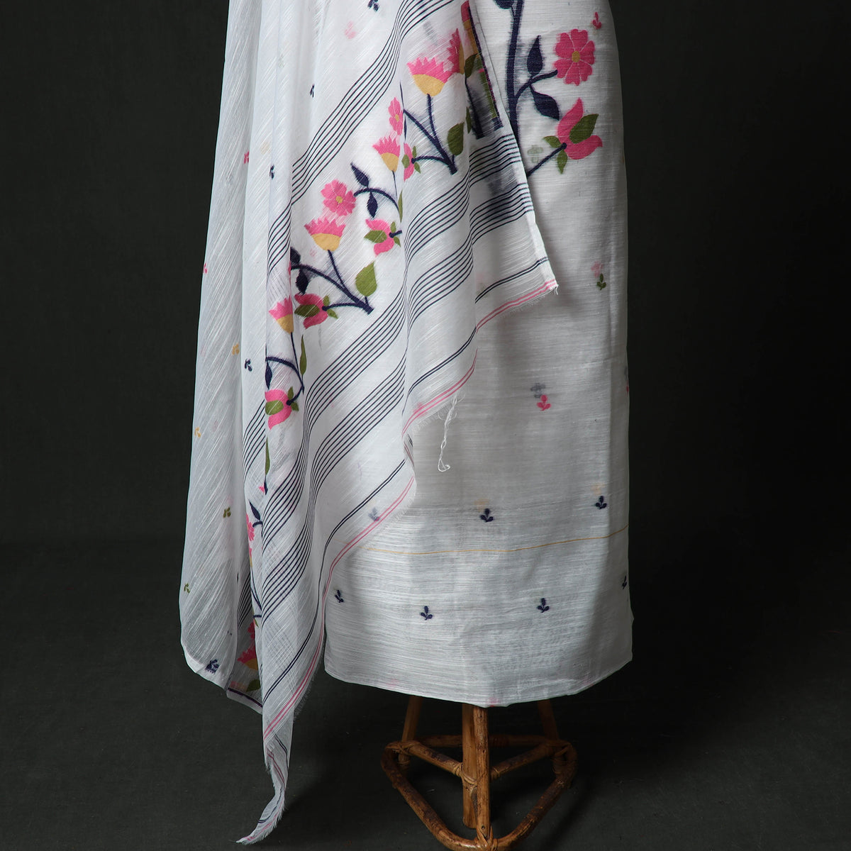 Jamdani Silk Cotton 2pc Unstitched Dress Material Kurta Set 27