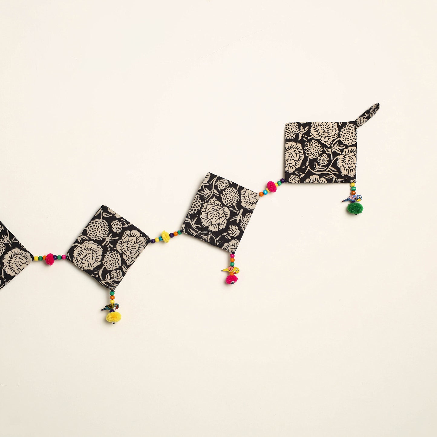 Handmade Bead Work Fabric Toran for Home Decor