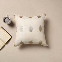 Off White - Banarasi Cushion Cover with Zari Work 20