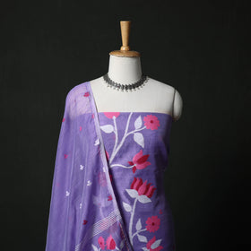 Jamdani Silk Cotton 2pc Unstitched Dress Material Kurta Set 29
