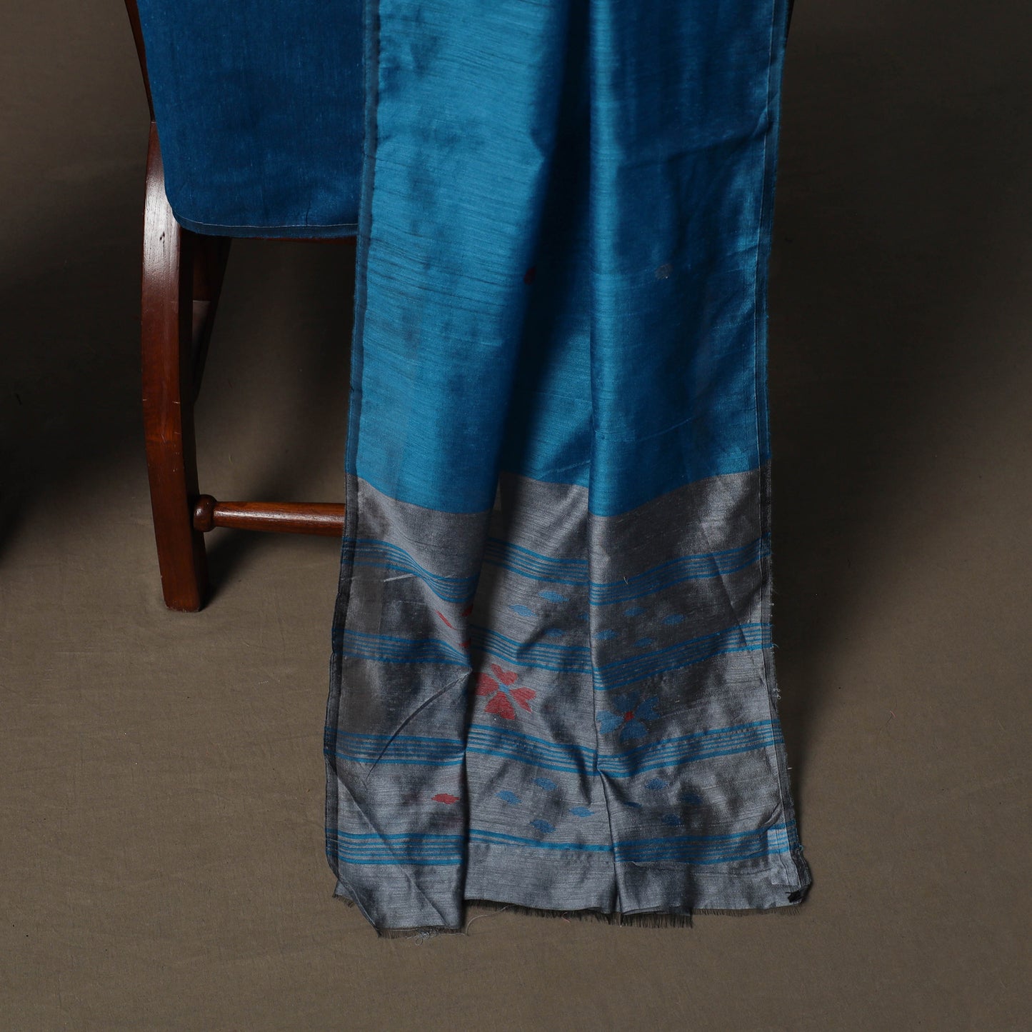 Phulia Jamdani Silk Cotton 3pc Unstitched Dress Material Suit Set 41
