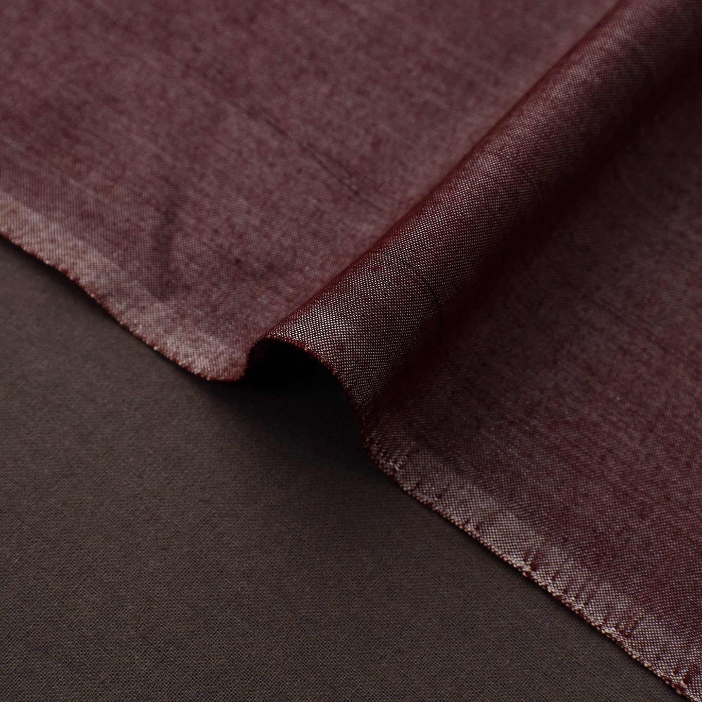 Brown Vidarbha Handloom Tussar Silk Cotton Fabric