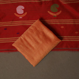 Phulia Jamdani Silk Cotton 3pc Unstitched Dress Material Suit Set 42