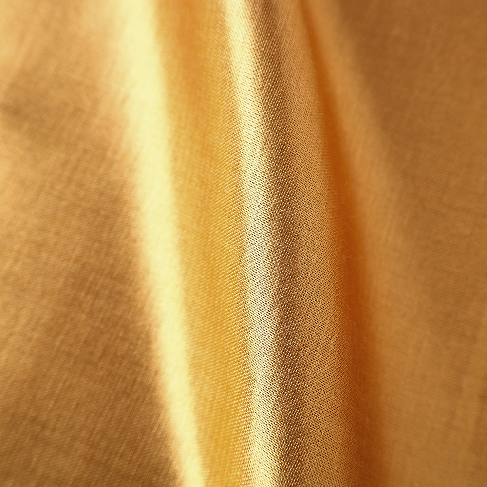 Yellow - Mashru Silk Plain Dyed Fabric (Width - 46 in)