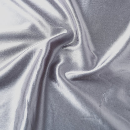 Light Grey - Mashru Silk Plain Dyed Fabric (Width - 46 in)