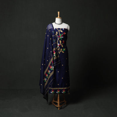 Jamdani Silk Cotton 2pc Unstitched Dress Material Kurta Set 32