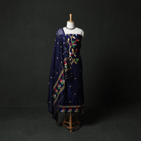 Jamdani Silk Cotton 2pc Unstitched Dress Material Kurta Set 32