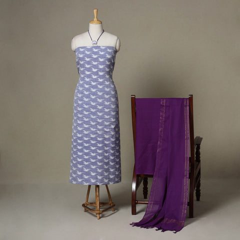 3pc unstitched maniabandha ikat dress material