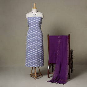 3pc unstitched maniabandha ikat dress material