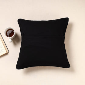 Multicolor Kala Raksha Pakko Hand Embroidery Cotton Cushion Cover