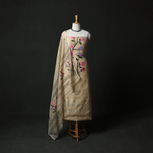Jamdani Silk Cotton 2pc Unstitched Dress Material Kurta Set 36