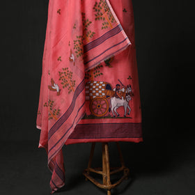 Jamdani Silk Cotton 2pc Unstitched Dress Material Kurta Set 37