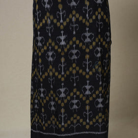 Black - 3pc unstitched maniabandha ikat dress material