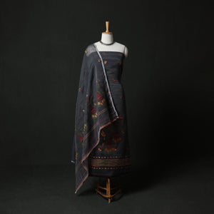 Jamdani Silk Cotton 2pc Unstitched Dress Material Kurta Set 40