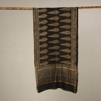 Black - Handloom Chanderi Silk Block Printed Ajrakh Stole 20