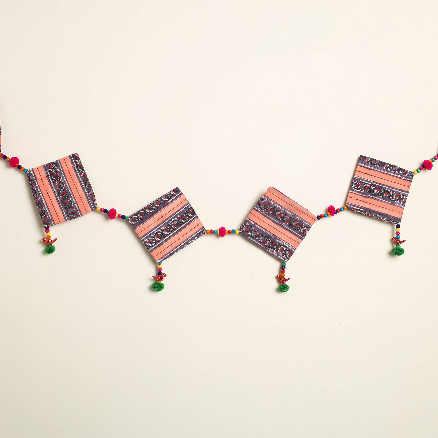 Handmade Bead Work Fabric Toran for Home Decor