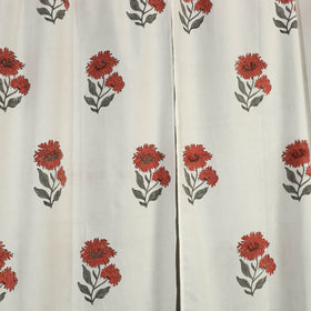 Buy Sanganeri Block Printed Cotton Window Curtain (5 x 3.5 Feet) (Single Piece) Online at iTopkri