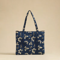 Blue - Handcrafted Quilted Cotton Hand Bag 03