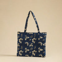 Blue - Handcrafted Quilted Cotton Hand Bag 03