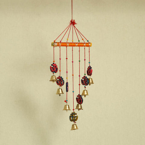  Om - Handpainted Wooden Decorative Bell Hanging