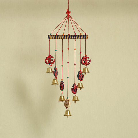  Om - Handpainted Wooden Decorative Bell Hanging