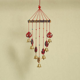  Om - Handpainted Wooden Decorative Bell Hanging