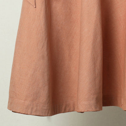 Brown - Plain Handloom Jhiri Cotton Wrap Around Skirt