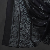 Black - Kutch Print 3pc Cotton Batik Dress Material 07