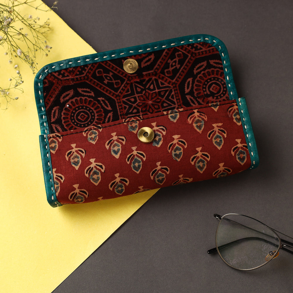 Handcrafted Kutch Leather Block Printed Spectacle Case
 