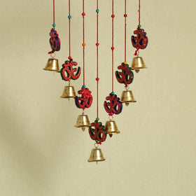  Om - Handpainted Wooden Decorative Bell Hanging