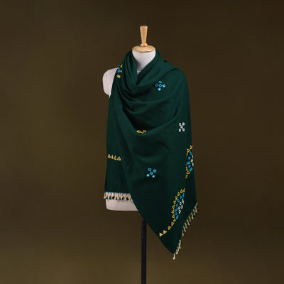 Kutch Handwoven Mirror Work Acrylic Wool Shawl 144