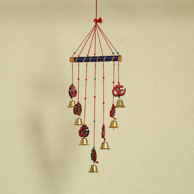  Om - Handpainted Wooden Decorative Bell Hanging