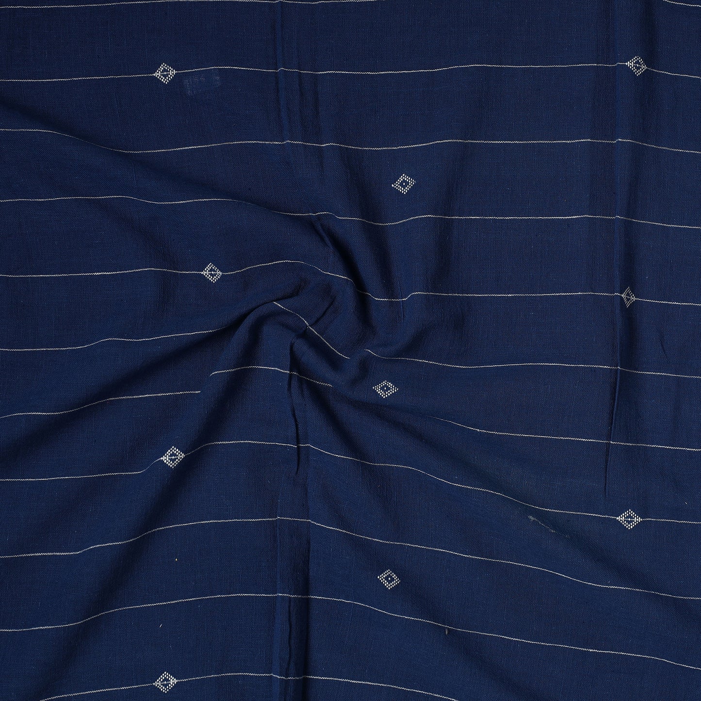 Blue - Organic Kala Cotton Handloom Precut Fabric (1.6 meter)