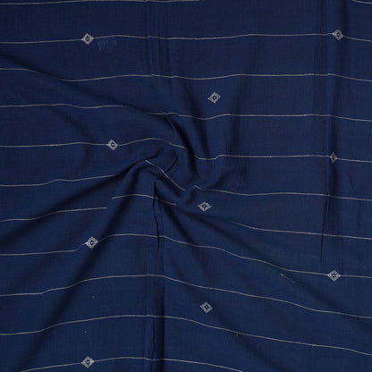 Blue - Organic Kala Cotton Handloom Precut Fabric (1.6 meter)