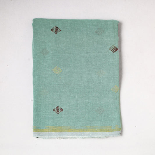 Green - Organic Kala Cotton Handloom Precut Fabric (0.8 meter)